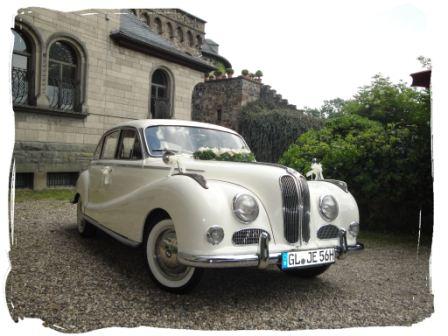 Oldtimer BMW Barockengel Genie en Sie traumhafte Hochzeitsfahrten in 
